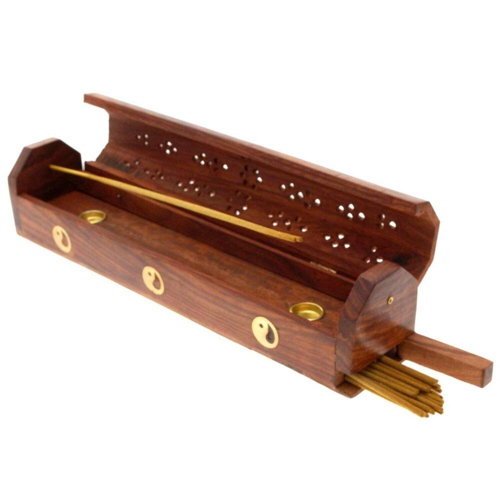 Wooden Incense Stick Burner and Holder