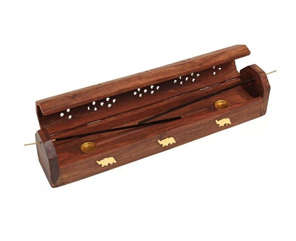 Wooden Incense Stick Burner and Holder