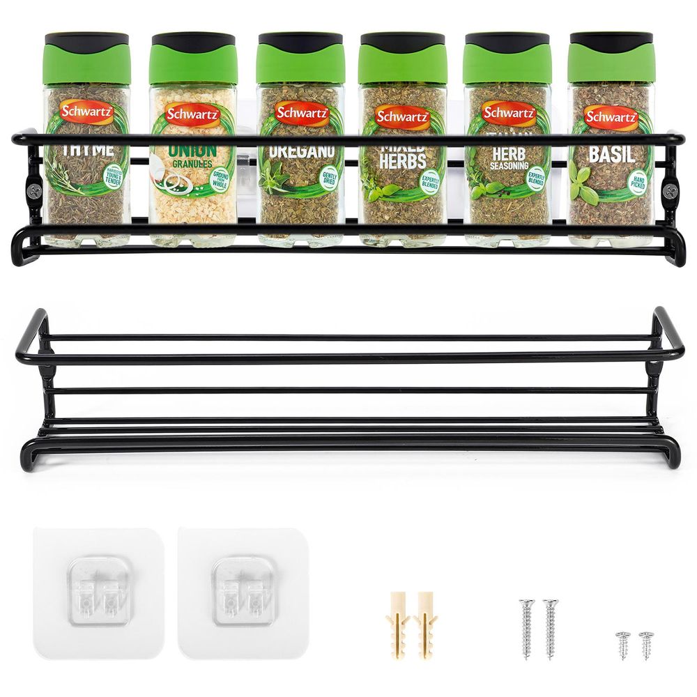 Spice Rack Organiser 1-6 Tiers Wall Mounted